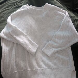 Aerie White Ribbed Sweater